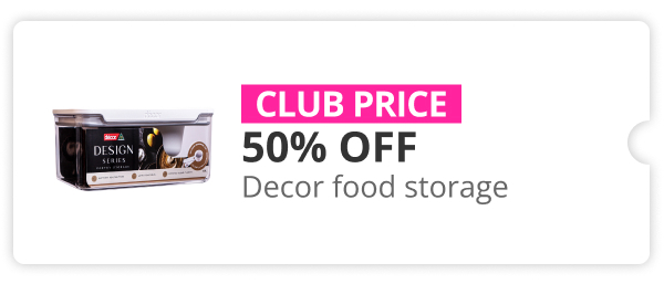Club Price - 50% Off Decor Food Storage 