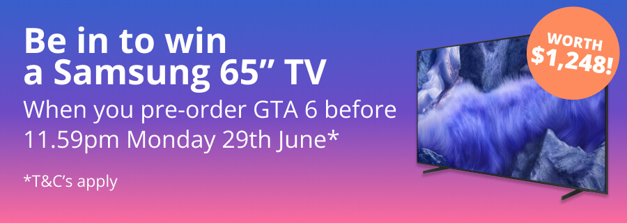 Be in to win a Samsung 65" TV when you pre-order 