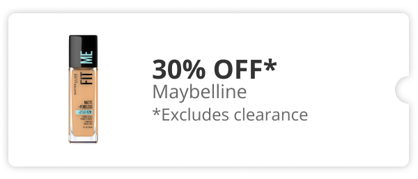 30% Off Maybelline 