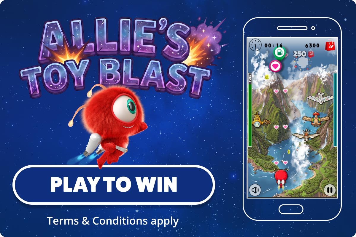 Play Allie's Toy Blast on The Warehouse App Now 