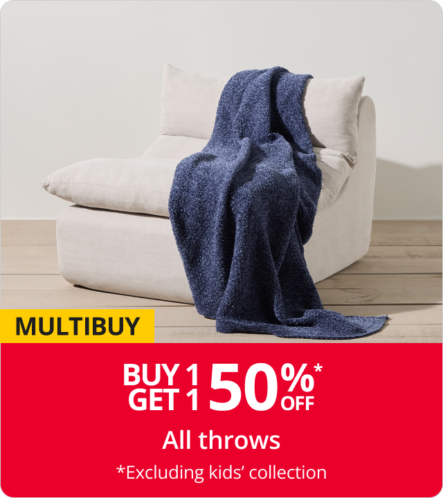 Buy 1 get 1 50% Off All Throws