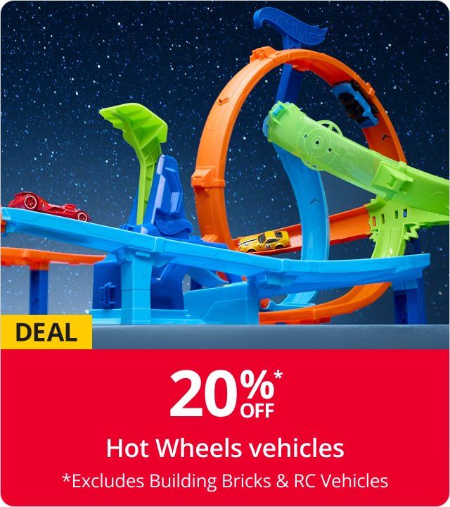 25% off Hot wheels vehicles