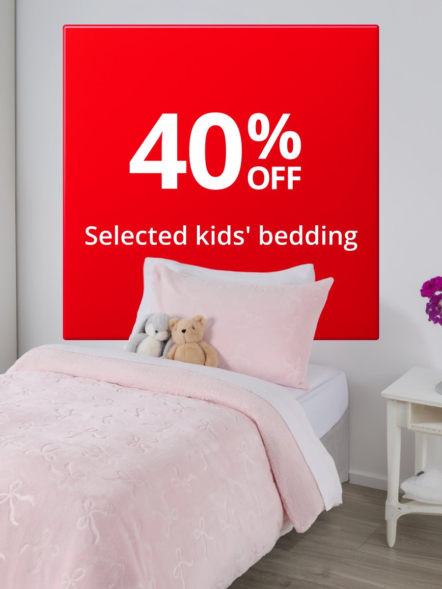 40% off Selected Kids' bedding