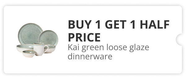 Buy 1 Get 1 Half Price Kai Green Loose Glaze Dinnerware