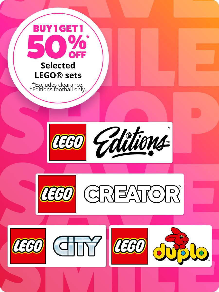 Buy 1 Get 1 50% Off Selected Lego Sets