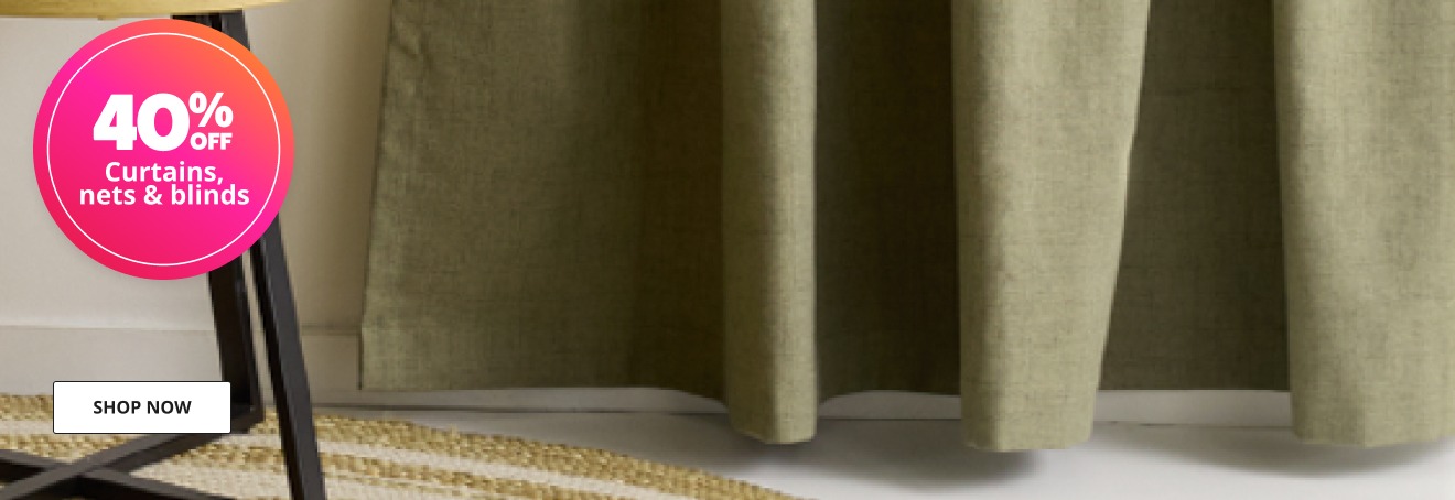 40% off Curtains,Nets & Blinds