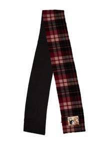 Wool Plaid Print Scarf w/ Tags