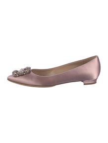 Satin Crystal Embellishments Flats