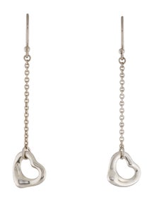 Open Heart Drop Earrings