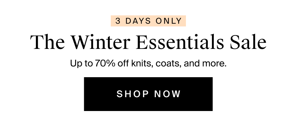 The Winter Essentials Sale