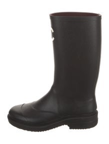 Interlocking CC Logo Rubber Rain Boots