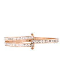 14K 3.08ctw Diamond Magna Hinged Bangle Bracelet