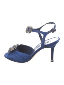 Satin Crystal Embellishments Sandals