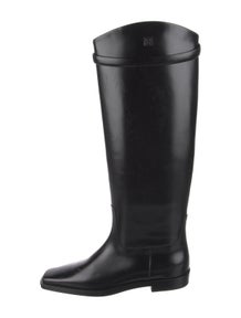 Leather Leather Trim Embellishment Riding Boots