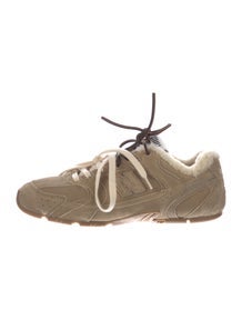 New Balance x Miu Miu Suede Fur Trim Athletic Sneakers