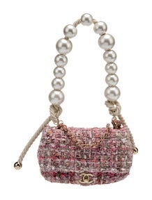 Mini Tweed Pearl Flap Bag