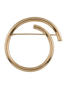 14K Open Circle Brooch