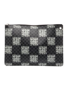 Coated Canvas x Christopher Nemeth Damier Graphite Pochette Jour