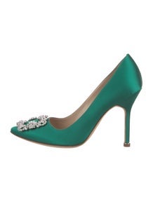 Satin Crystal Embellishments Pumps