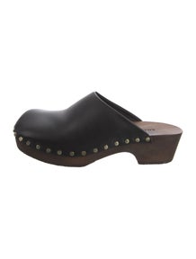 Leather Studded Accents Mules