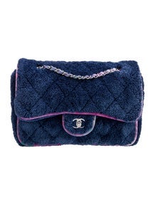 Large Quilted Sponge Flap Bag