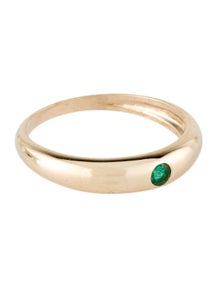 14K Emerald Band Ring