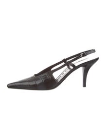 Alligator Slingback Pumps