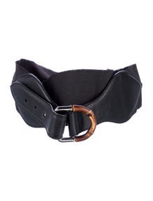 Bamboo Accent Wide Waist Belt