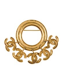 Vintage CC Circle Brooch