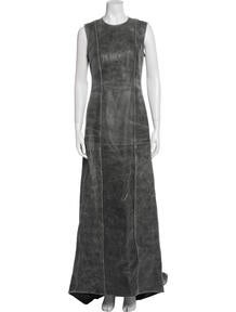 Leather Long Dress