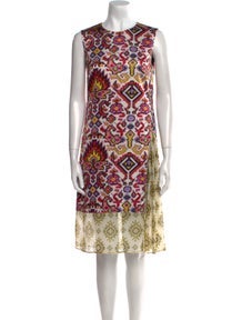 Printed Knee-Length Dress