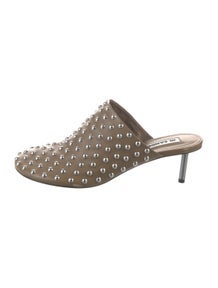 Leather Studded Accents Mules