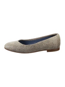 Embossed Leather Ballet Flats