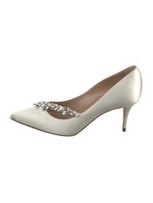 Satin Crystal Embellishments Pumps