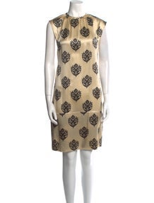 Silk Knee-Length Dress