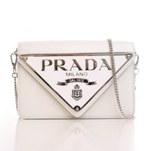 Spazzolato Leather Triangle Crossbody Bag
