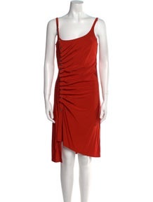 Square Neckline Midi Length Dress