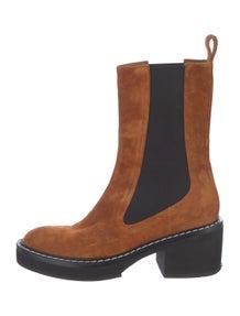 Suede Colorblock Pattern Chelsea Boots