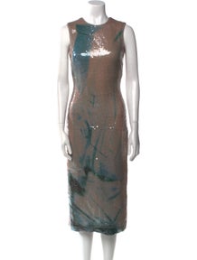 Printed Midi Length Dress