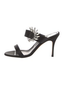 Satin Crystal Embellishments Slides