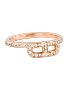18K Diamond Link D'Hermes Ring