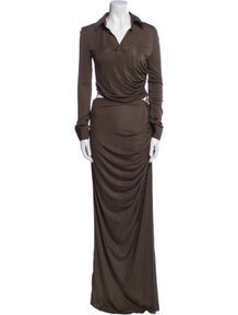 Cowl Neck Long Dress