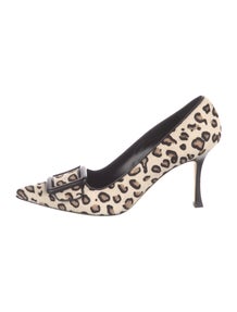 Ponyhair Animal Print Pumps