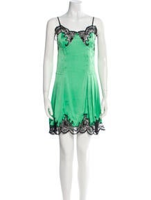 Square Neckline Mini Dress