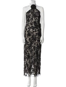 Lace Pattern Midi Length Dress w/ Tags