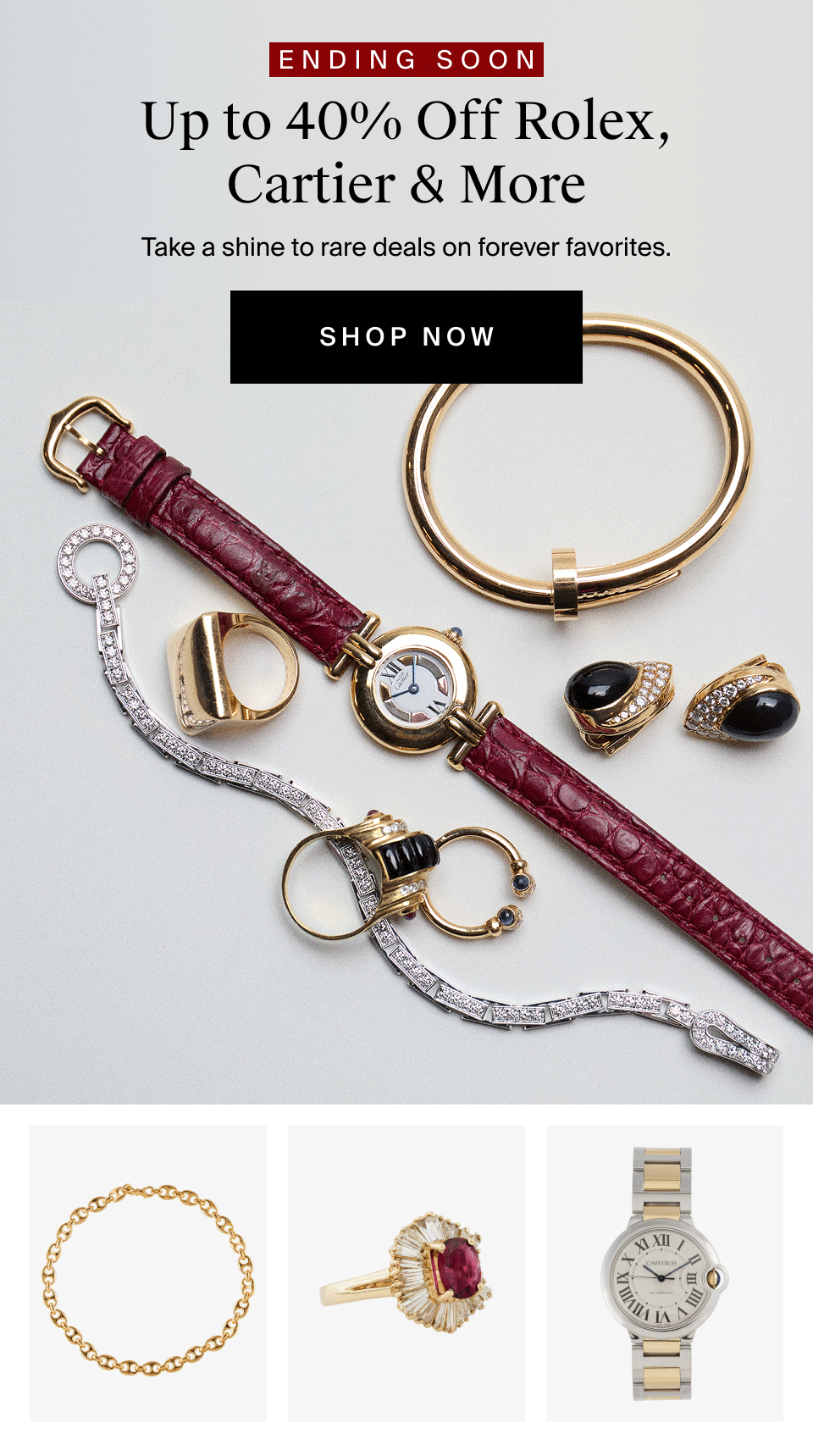 Up to 40% Off Rolex, Cartier & More