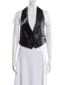 Leather Printed Vest