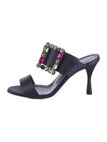 Satin Crystal Embellishments Slides