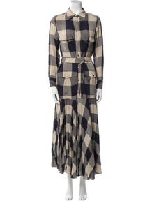 Plaid Print Long Dress