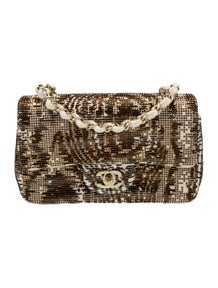 Crystal Tiger Rectangular Mini Flap Bag